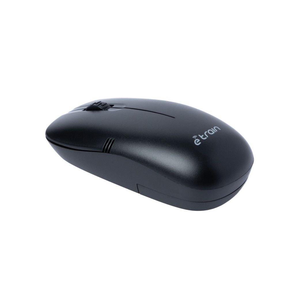 E-train (MO10B) Wireless Optical Mouse 1200DPI - Black - الصورة 2