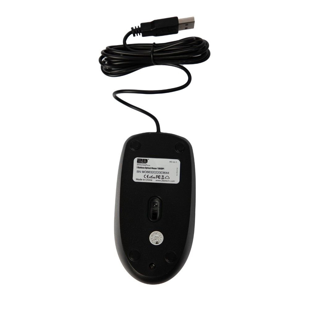 2B (MO663) Business Series Wired Mouse - 2M - Black - الصورة 8