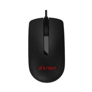 اي ترين ماوس سلكي - أسود E-train (MO771) Wired Mouse - Black