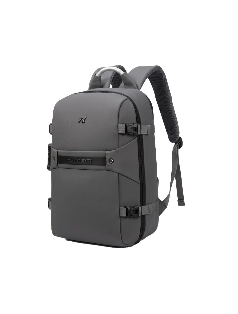 لافينتو (BGV05) شنطة ظهر Daily Laptop Anti-Theft - حجم يصل الى 15.6 بوصة مصنوعة من نايلون عالي الكثافة مقاوم للماء وبوليستر مع ماوس و منظف صغير - رمادي - الصورة 6