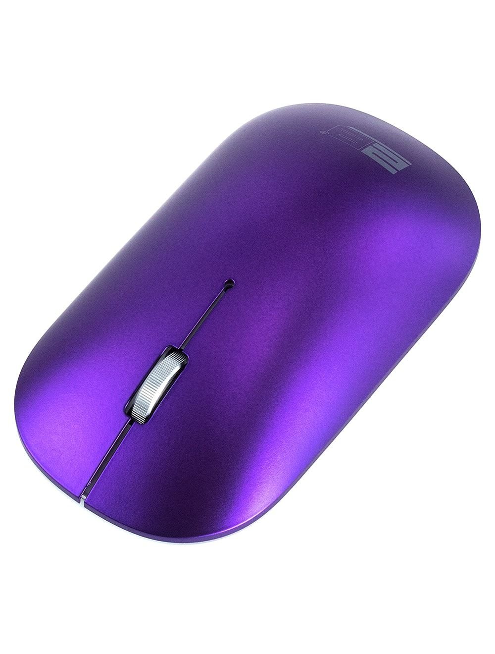 2B (MO877) 2.4GHz Slim Wireless Optical Mouse with Blue Light - Purple - الصورة 3
