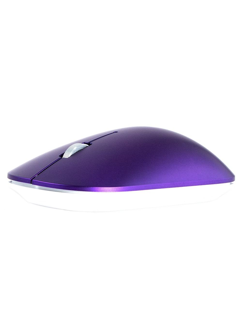 2B (MO877) 2.4GHz Slim Wireless Optical Mouse with Blue Light - Purple - الصورة 4